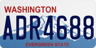 WA license plate ADR4688