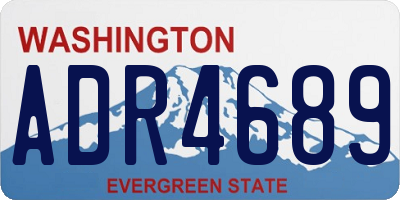 WA license plate ADR4689