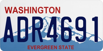 WA license plate ADR4691