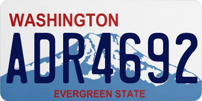 WA license plate ADR4692