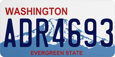 WA license plate ADR4693