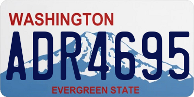 WA license plate ADR4695