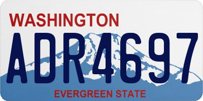 WA license plate ADR4697