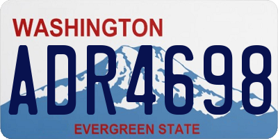 WA license plate ADR4698