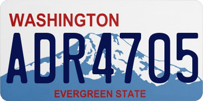 WA license plate ADR4705