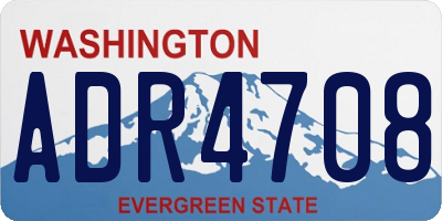 WA license plate ADR4708