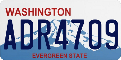 WA license plate ADR4709