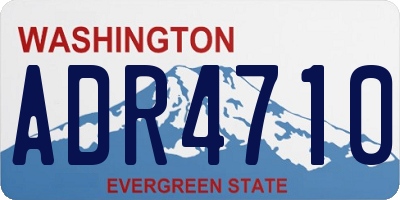 WA license plate ADR4710