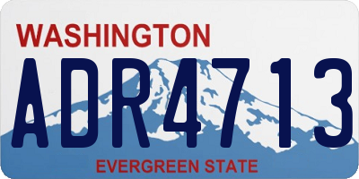WA license plate ADR4713