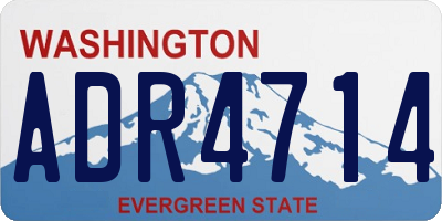 WA license plate ADR4714