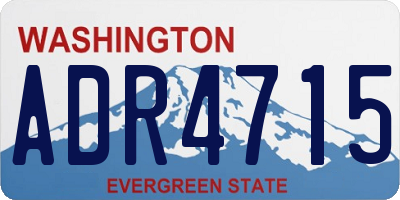 WA license plate ADR4715