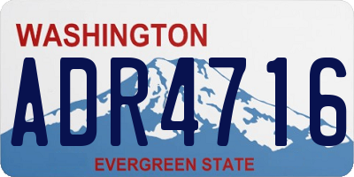 WA license plate ADR4716