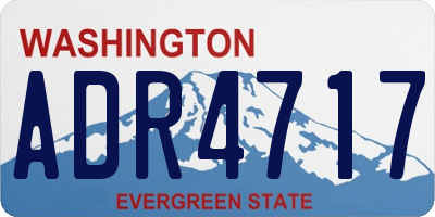WA license plate ADR4717