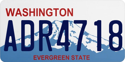 WA license plate ADR4718