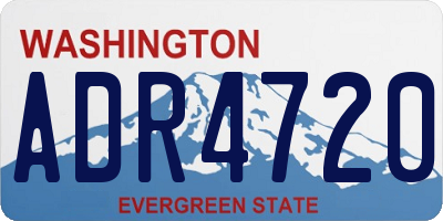 WA license plate ADR4720