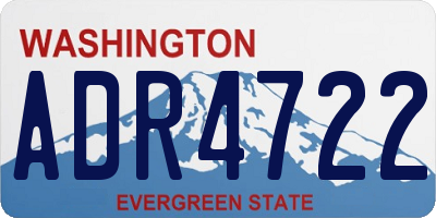 WA license plate ADR4722