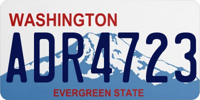 WA license plate ADR4723