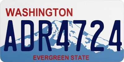 WA license plate ADR4724
