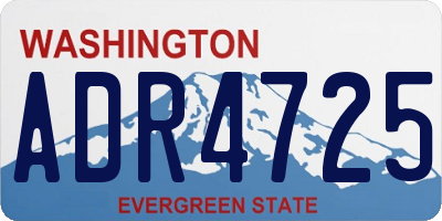 WA license plate ADR4725
