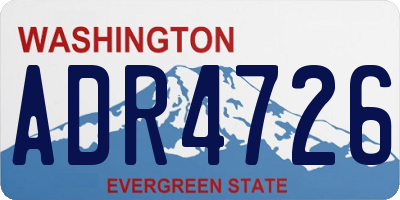 WA license plate ADR4726