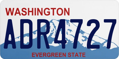 WA license plate ADR4727