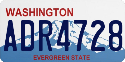 WA license plate ADR4728