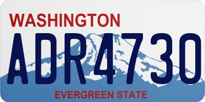 WA license plate ADR4730
