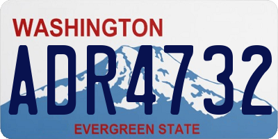 WA license plate ADR4732