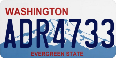 WA license plate ADR4733