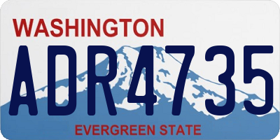 WA license plate ADR4735