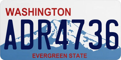 WA license plate ADR4736