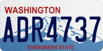 WA license plate ADR4737