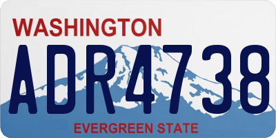 WA license plate ADR4738