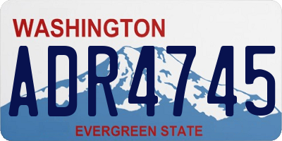 WA license plate ADR4745