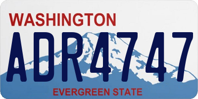 WA license plate ADR4747