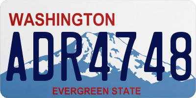 WA license plate ADR4748