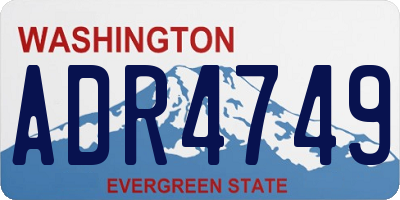 WA license plate ADR4749