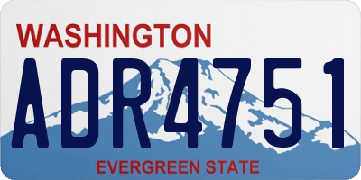 WA license plate ADR4751