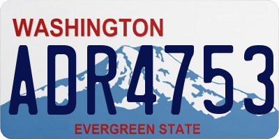 WA license plate ADR4753