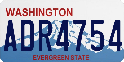 WA license plate ADR4754