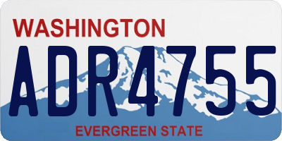WA license plate ADR4755