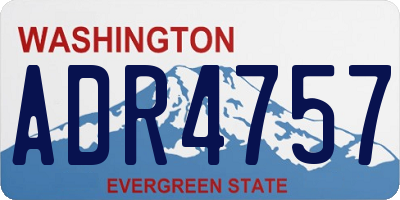 WA license plate ADR4757