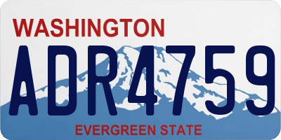 WA license plate ADR4759
