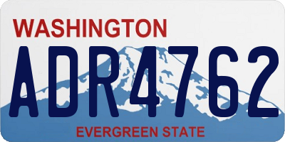 WA license plate ADR4762