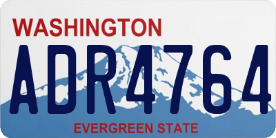 WA license plate ADR4764