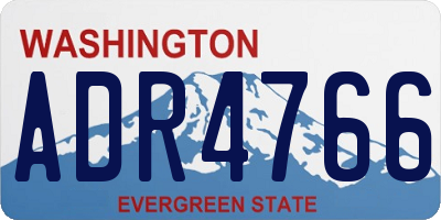 WA license plate ADR4766