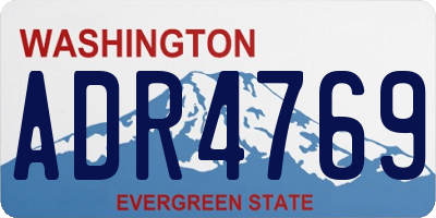 WA license plate ADR4769