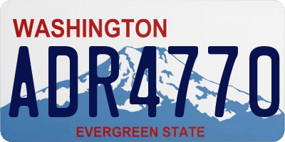 WA license plate ADR4770
