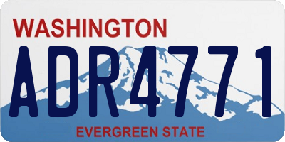 WA license plate ADR4771