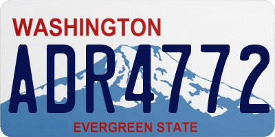 WA license plate ADR4772